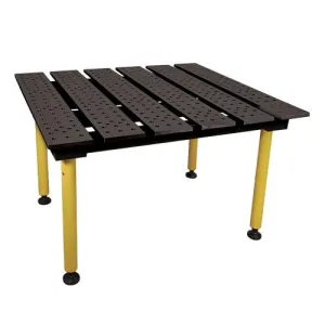 BuildPro® Slotted 4' x 4' Table With Heavy Duty Leg