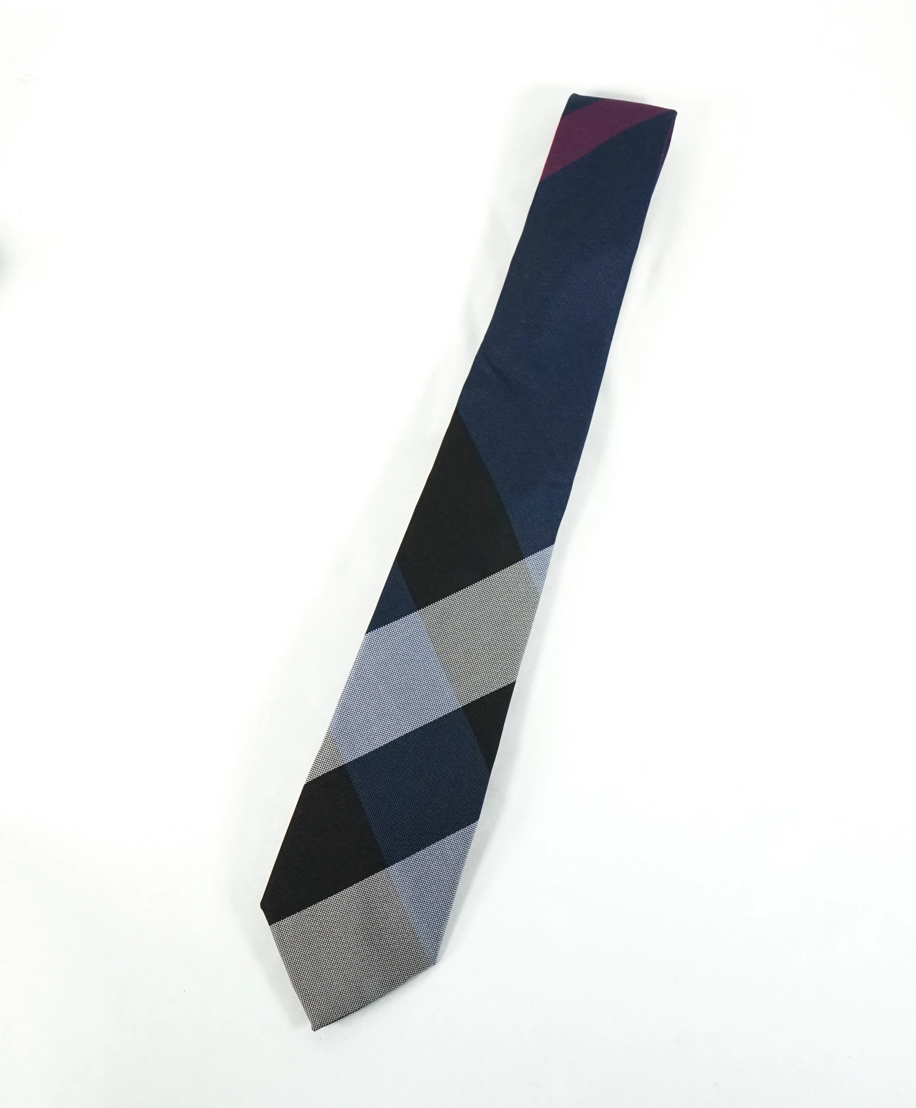 BURBERRY - Made In London, England Premium Line Blue Plaid Tie -