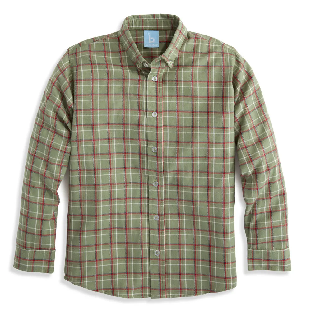 Buttondown Shirt -- Hunter Plaid