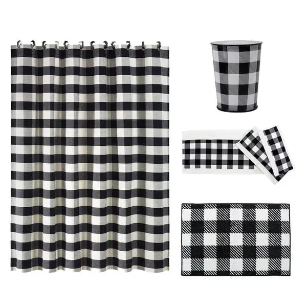 Camille Buffalo Check 6PC Bathroom Set