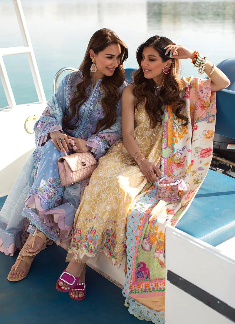 Capri Lemon | Farah Talib Aziz ILO ILO Luxury Lawn Collection 2022 | Unstitched Embroidered Lawn Suits