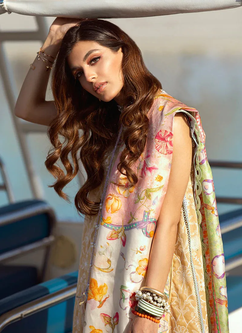 Capri Lemon | Farah Talib Aziz ILO ILO Luxury Lawn Collection 2022 | Unstitched Embroidered Lawn Suits