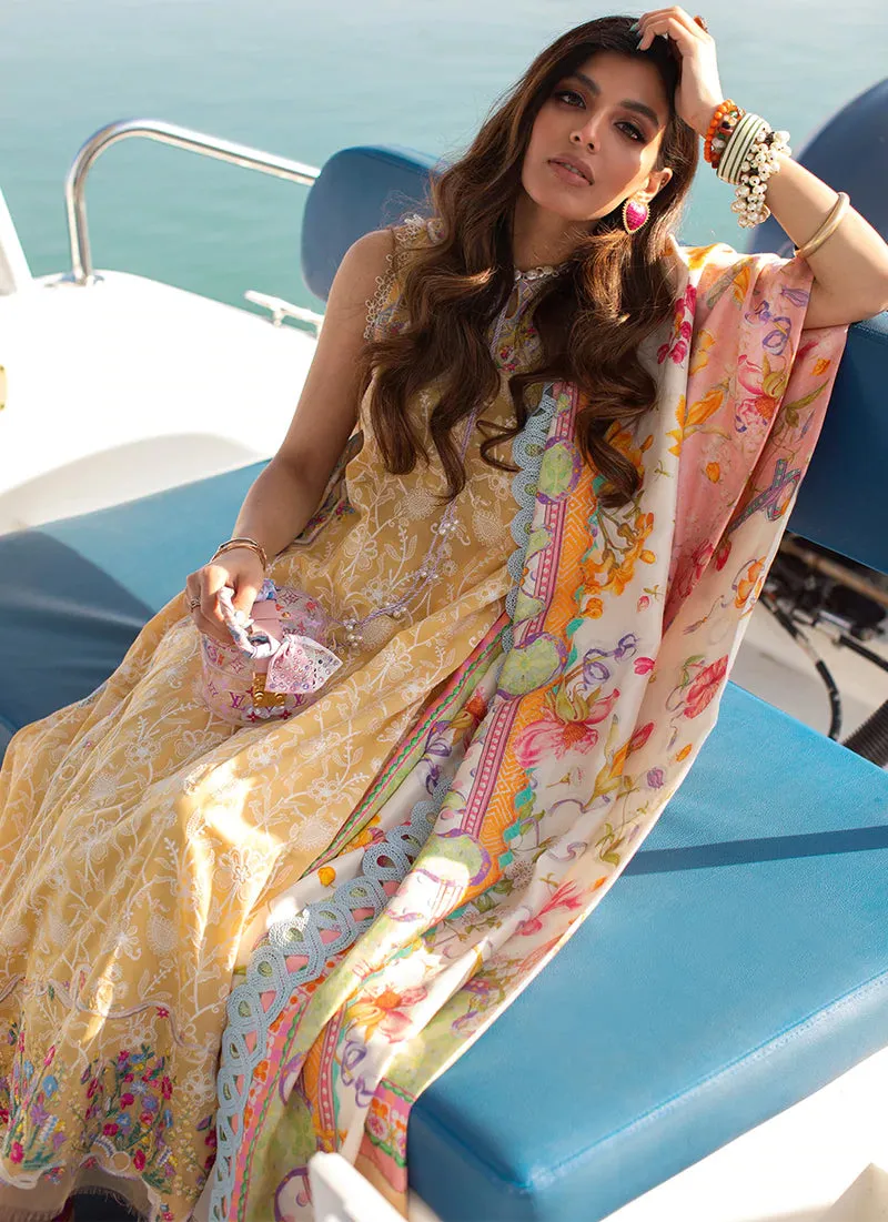 Capri Lemon | Farah Talib Aziz ILO ILO Luxury Lawn Collection 2022 | Unstitched Embroidered Lawn Suits