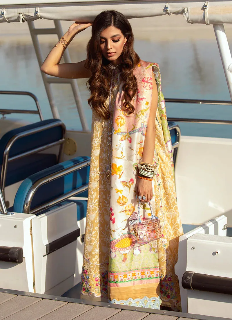 Capri Lemon | Farah Talib Aziz ILO ILO Luxury Lawn Collection 2022 | Unstitched Embroidered Lawn Suits