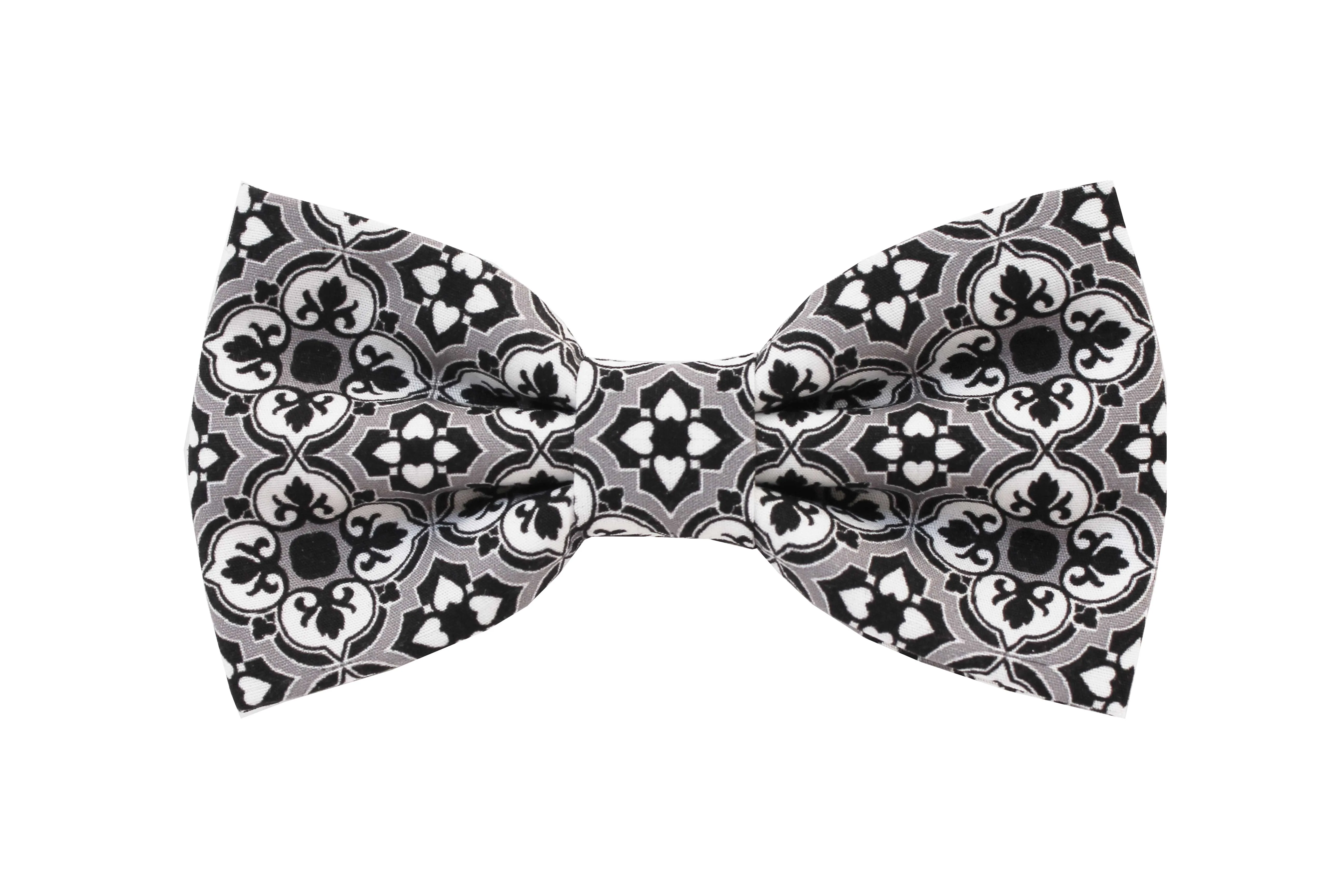 Capsule Collection Black and White Maiolica Bow Tie