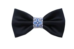 Capsule Collection Dark Blue and Blue Sicilian Pattern Bow Tie