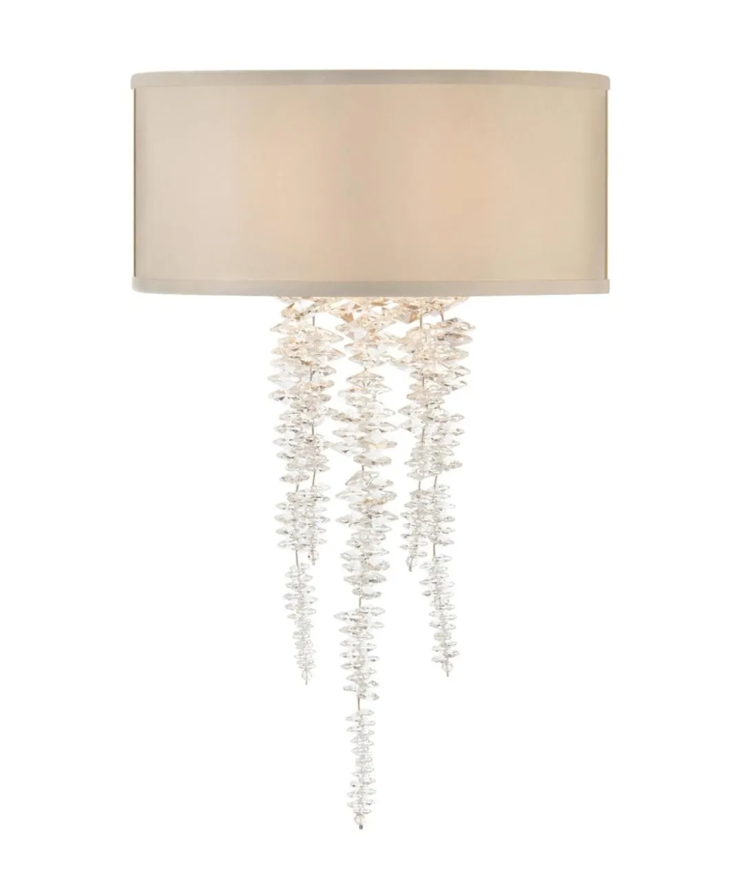 Cascading Crystal Waterfall One Light Sconce