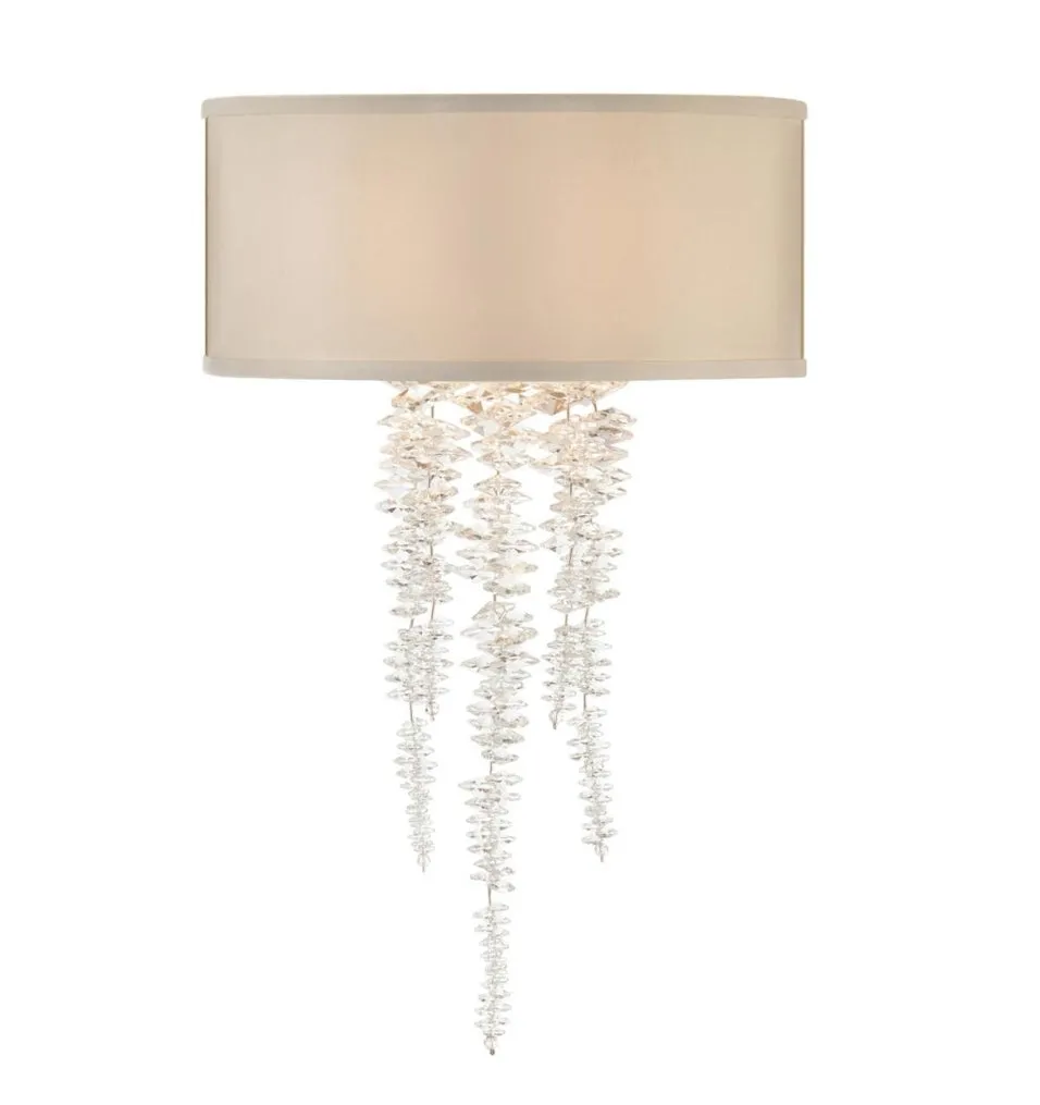 Cascading Crystal Waterfall One Light Sconce