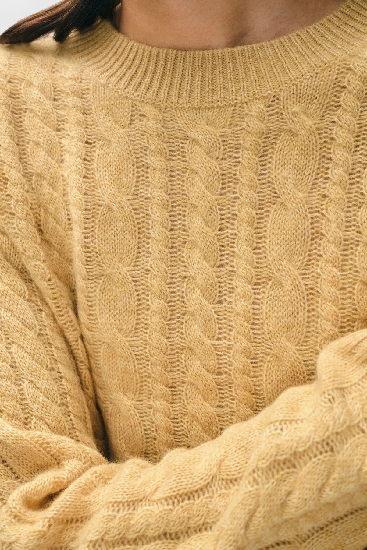 Cashmere Cable Crewneck