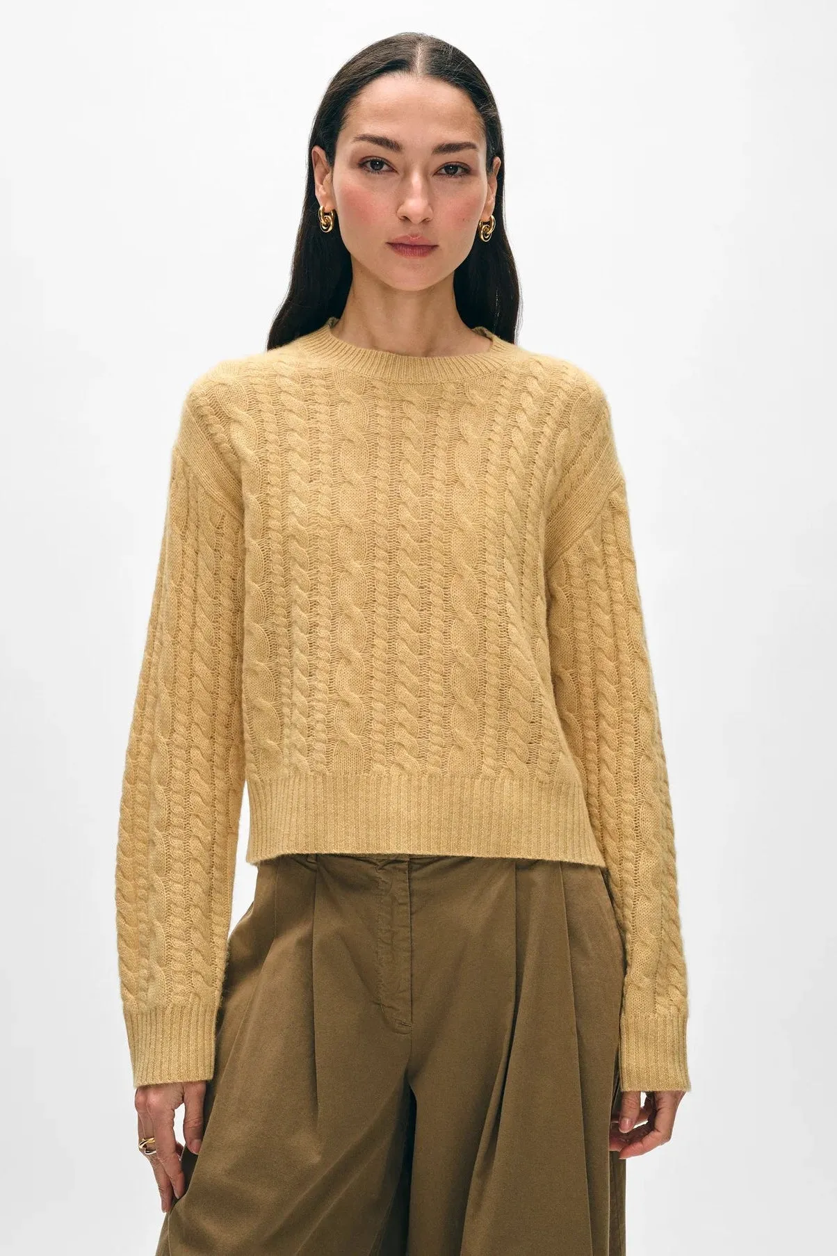 Cashmere Cable Crewneck