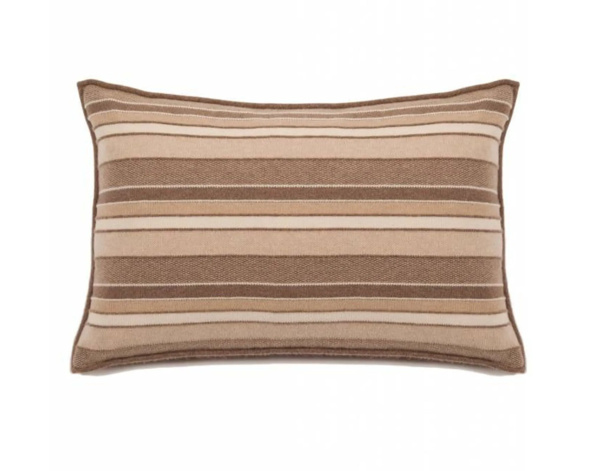 Cashmere Kent Jacquard Pillow - Camel, Taupe, Ivory