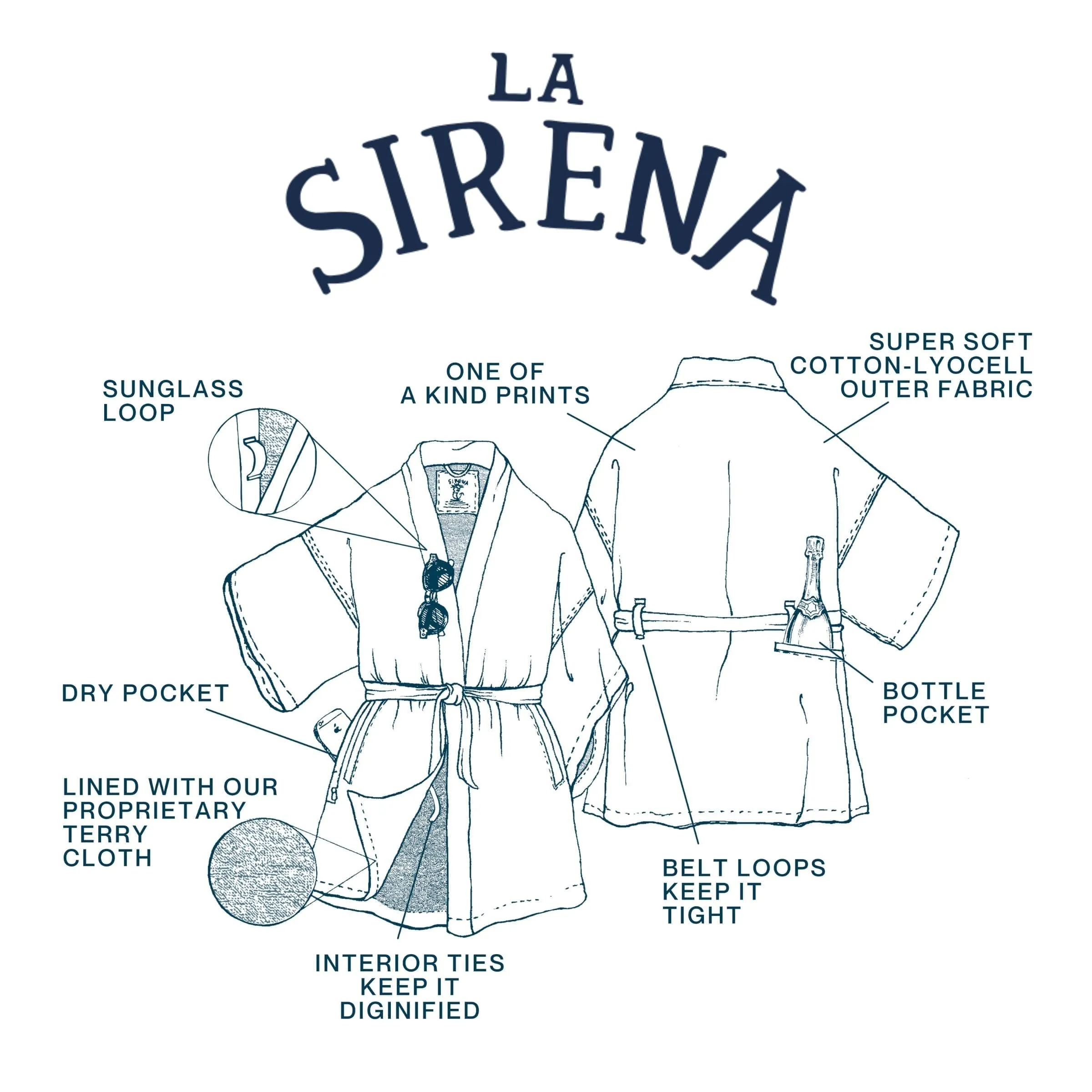 CC x Dig Design 1968 La Sirena Robe - Farallon Navy Forbidden Planet