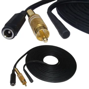 CCTV Microphone 10 Metre Cable Length with RCA Phono Audio Output and 12V DC Input