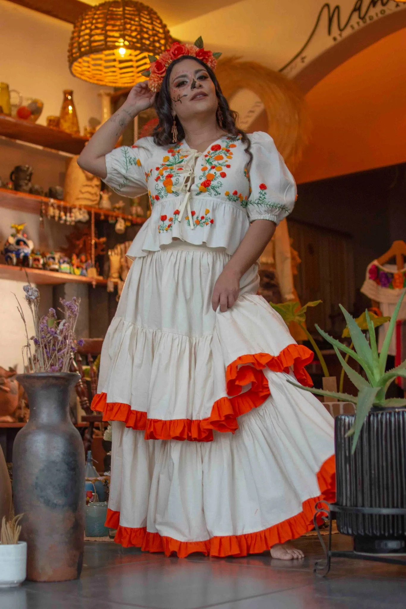 Cempasúchil Skirt