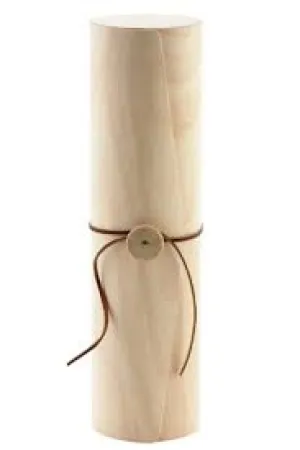 Cerused Oak Wine Bottle Cylinder