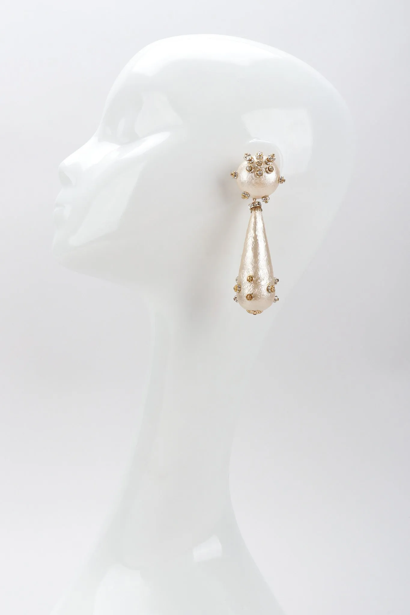 Champagne Macaron Drop Earrings