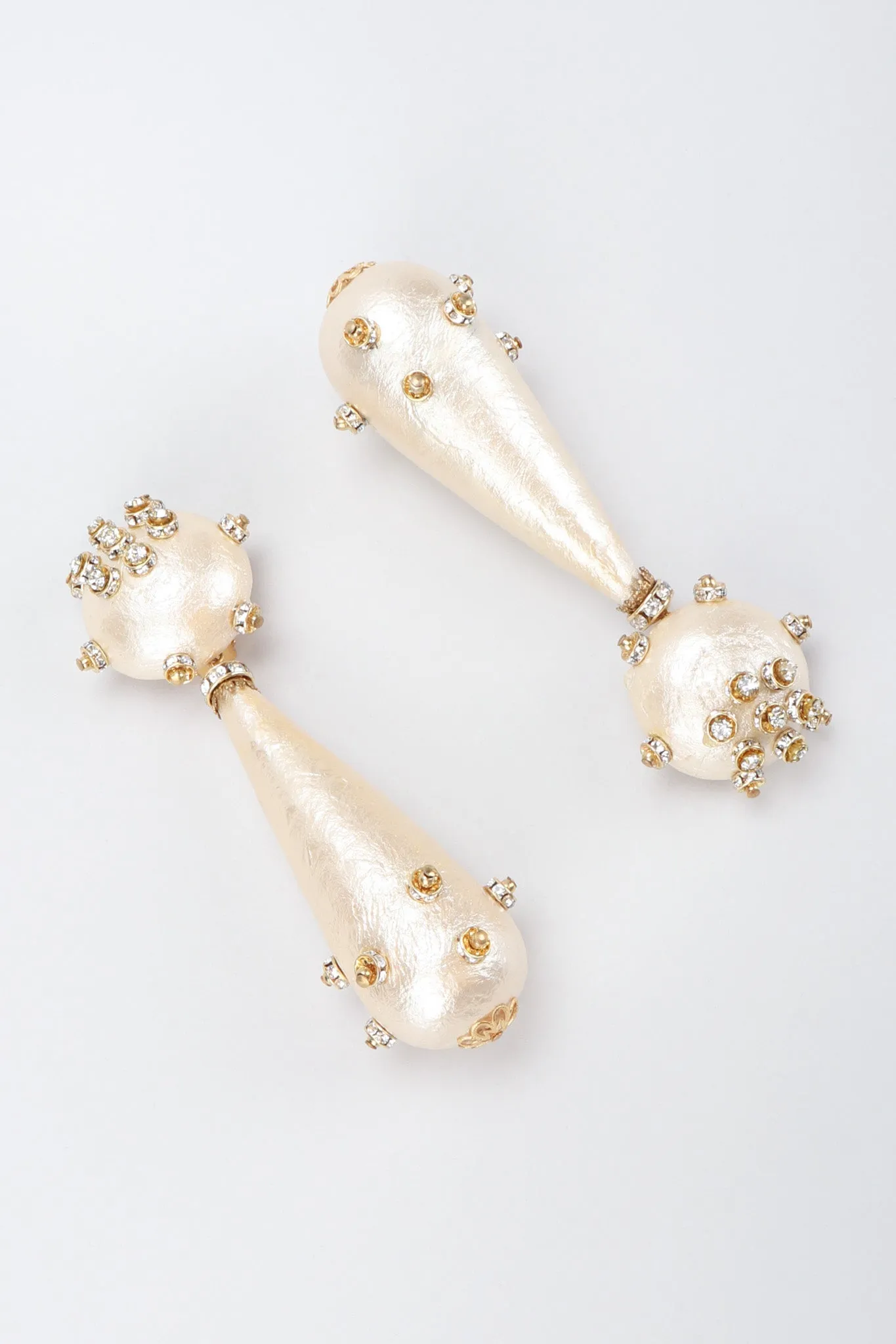 Champagne Macaron Drop Earrings