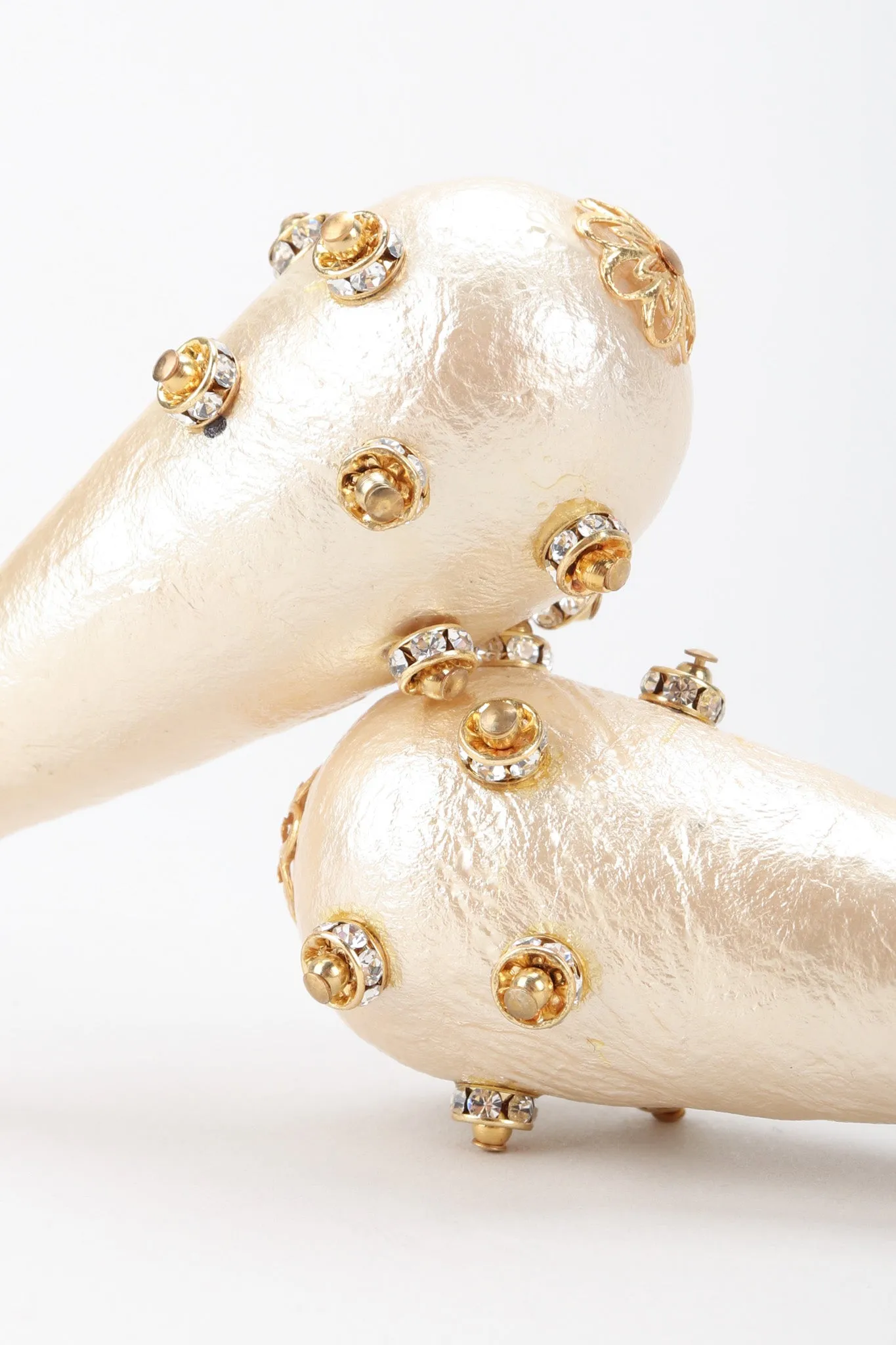 Champagne Macaron Drop Earrings