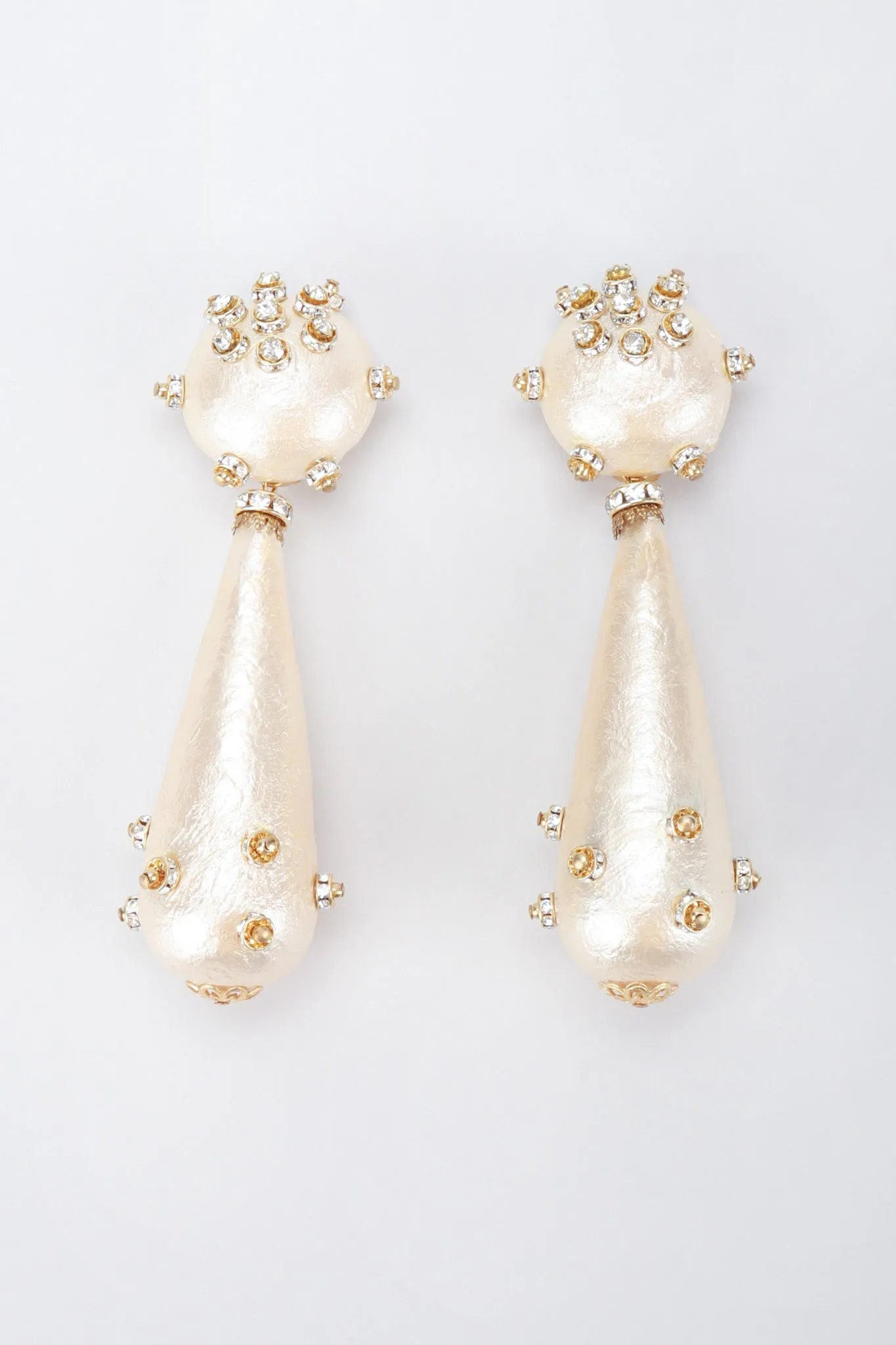 Champagne Macaron Drop Earrings