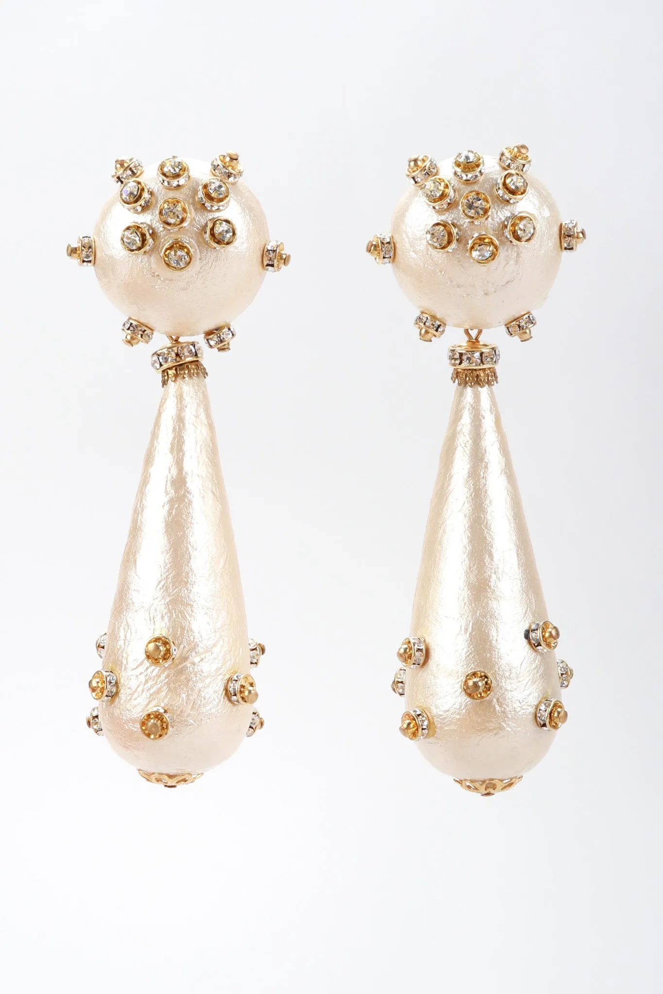 Champagne Macaron Drop Earrings