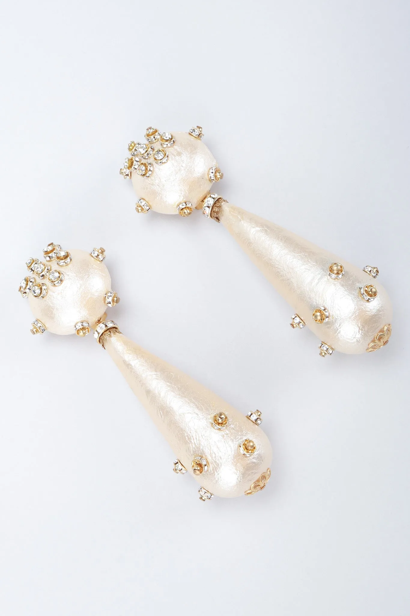 Champagne Macaron Drop Earrings