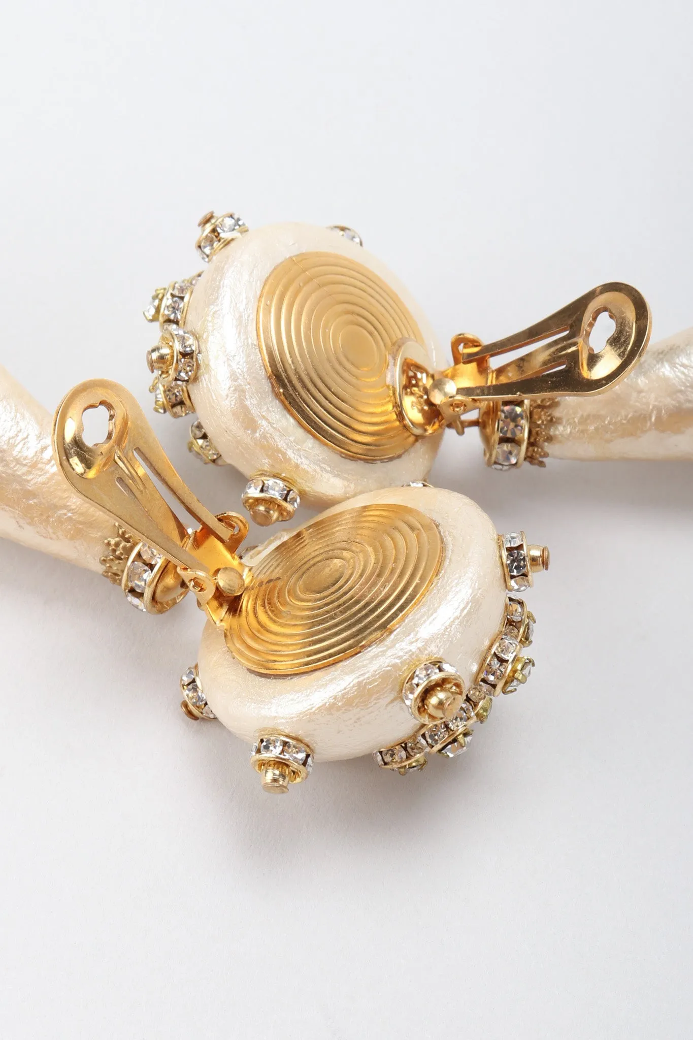 Champagne Macaron Drop Earrings
