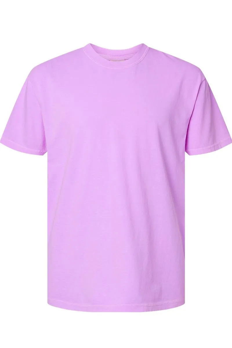 Checkered Happy Florals Comfort Colors Adult Ring-Spun Cotton Tee