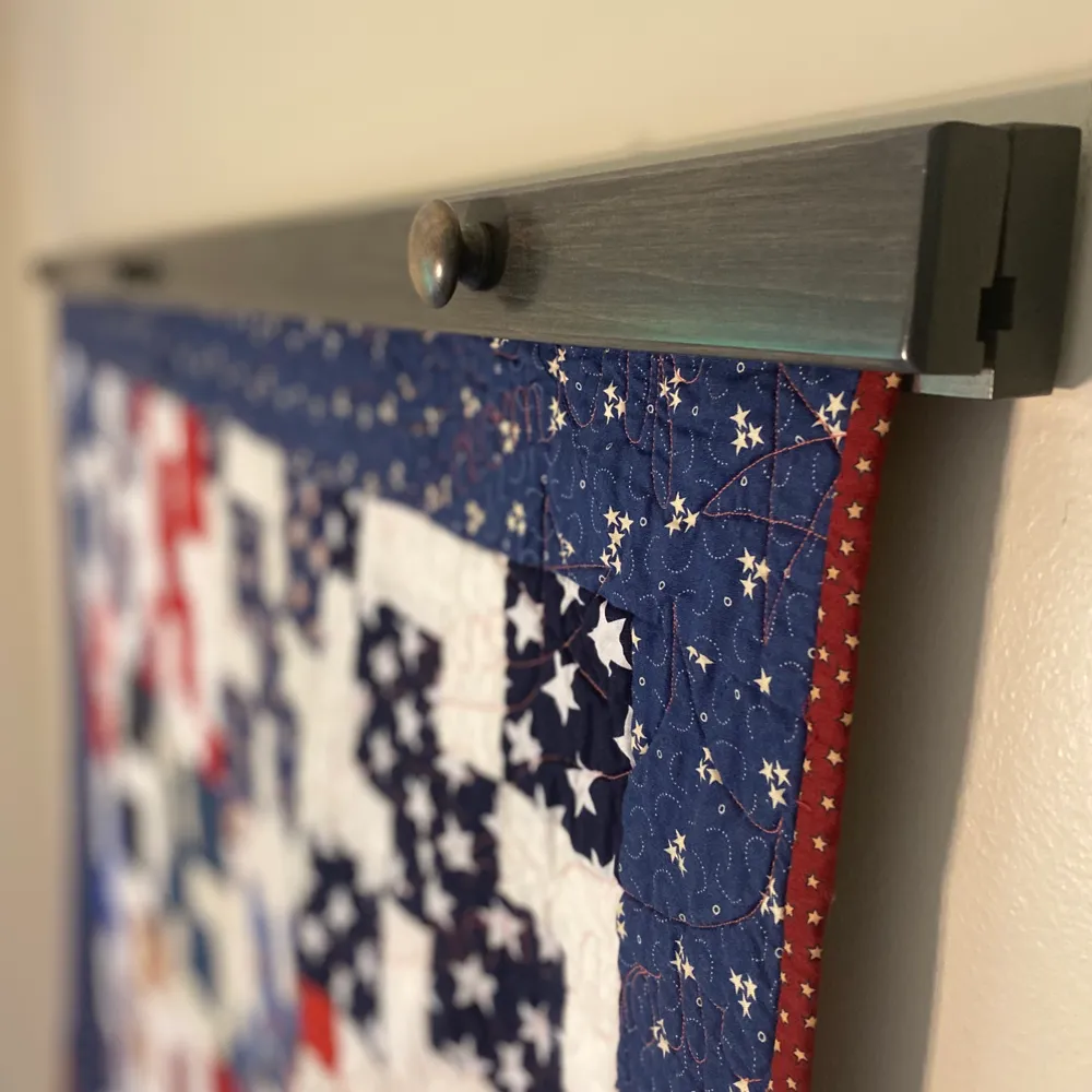Coffee Maple Wood Quilt Hanger