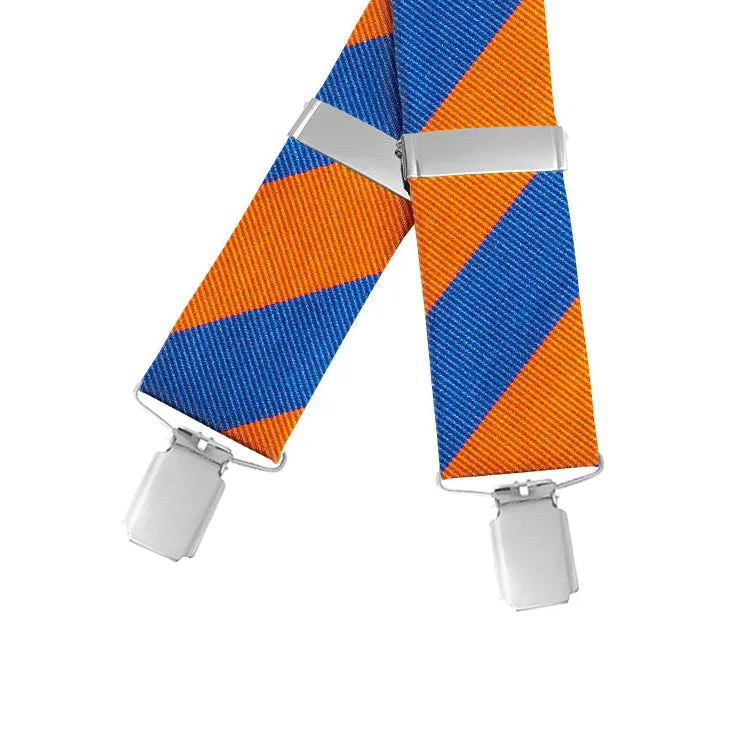 Collegiate Blue and Orange - Braces/Suspenders