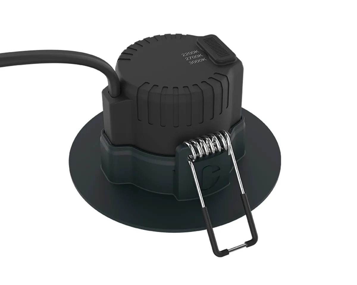 Collingwood H2EXT1A H2 Pro Extreme CSP IP65 5W & Colour Switchable LED Outdoor Soffit Downlight 2200K/2700K/3000K Anthracite Grey