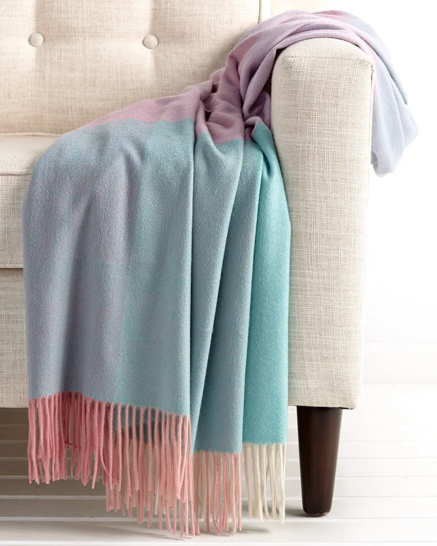 Color Block Cashmere Blanket