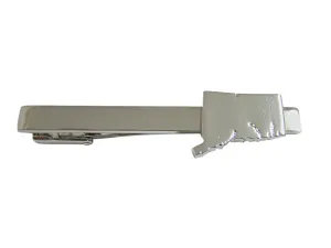 Connecticut State Map Shape Square Tie Clip