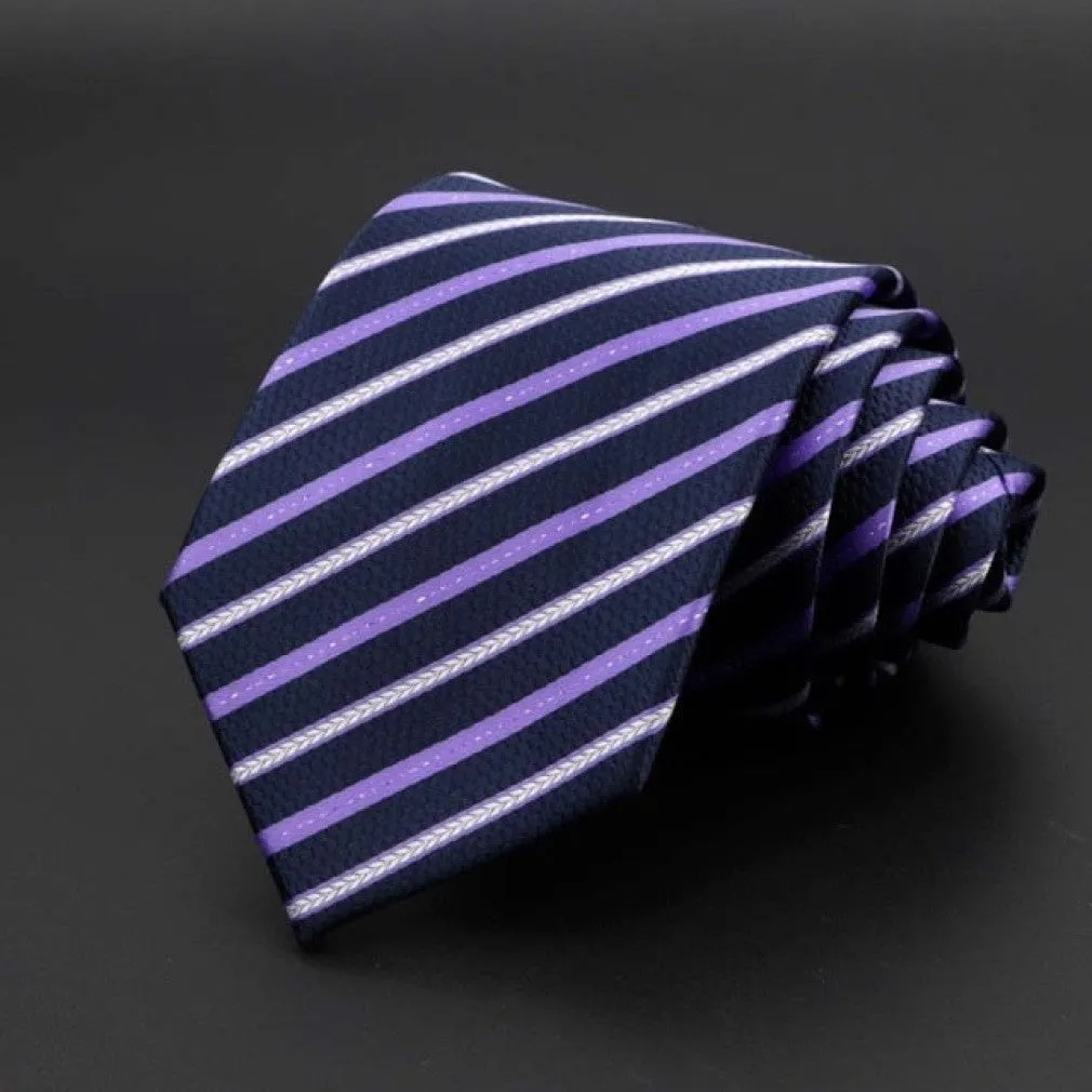 ContiNent 33 Men's Tie Classic Solid Color Stripe Flower Floral 8cm Jacquard Necktie Accessories Daily Wear Cravat Wedding Party Gift