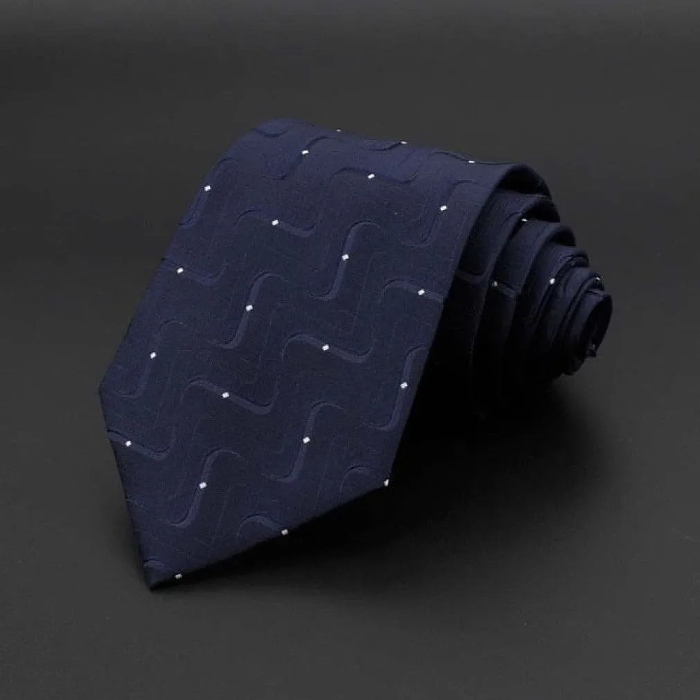 ContiNent 33 Men's Tie Classic Solid Color Stripe Flower Floral 8cm Jacquard Necktie Accessories Daily Wear Cravat Wedding Party Gift