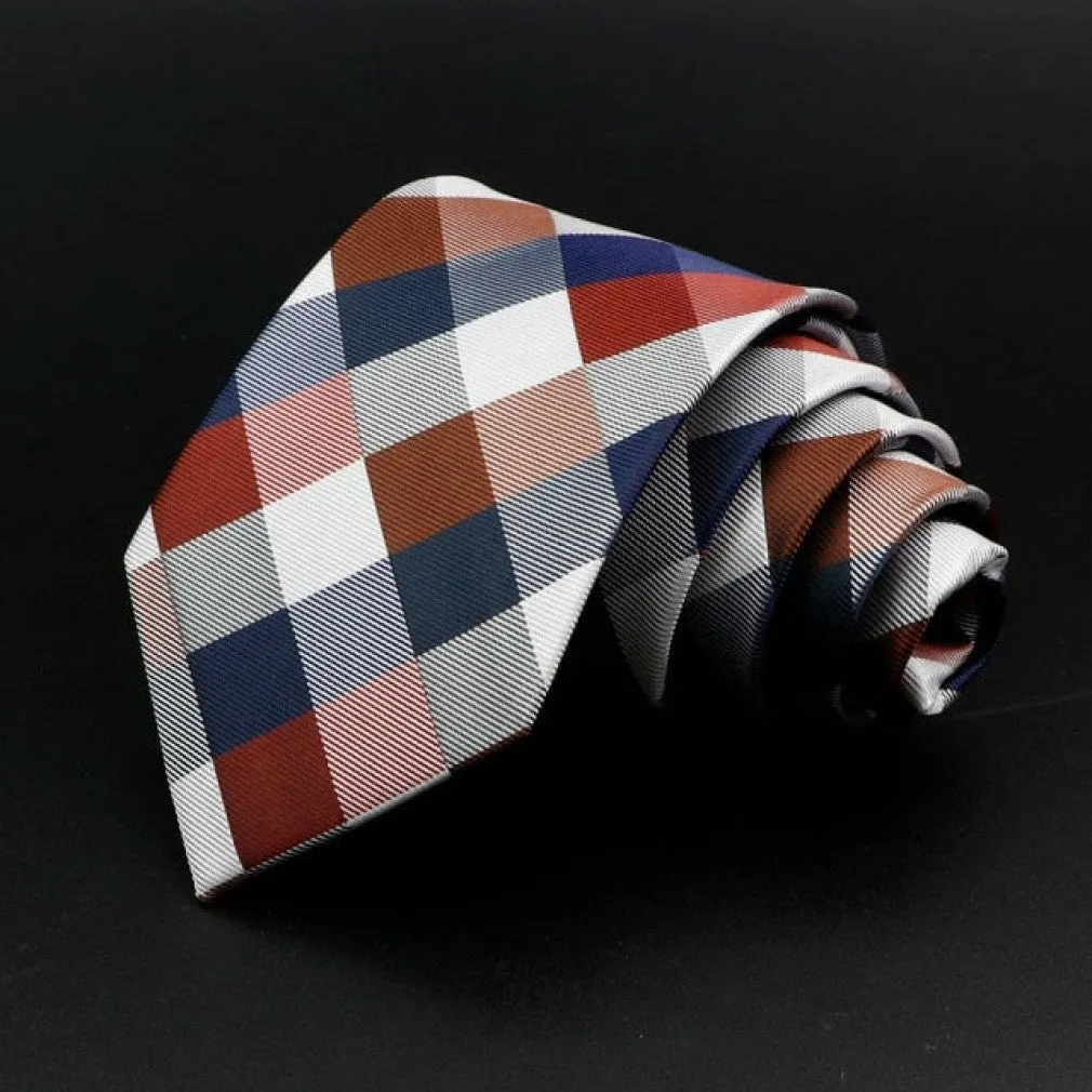 ContiNent 33 Men's Tie Classic Solid Color Stripe Flower Floral 8cm Jacquard Necktie Accessories Daily Wear Cravat Wedding Party Gift