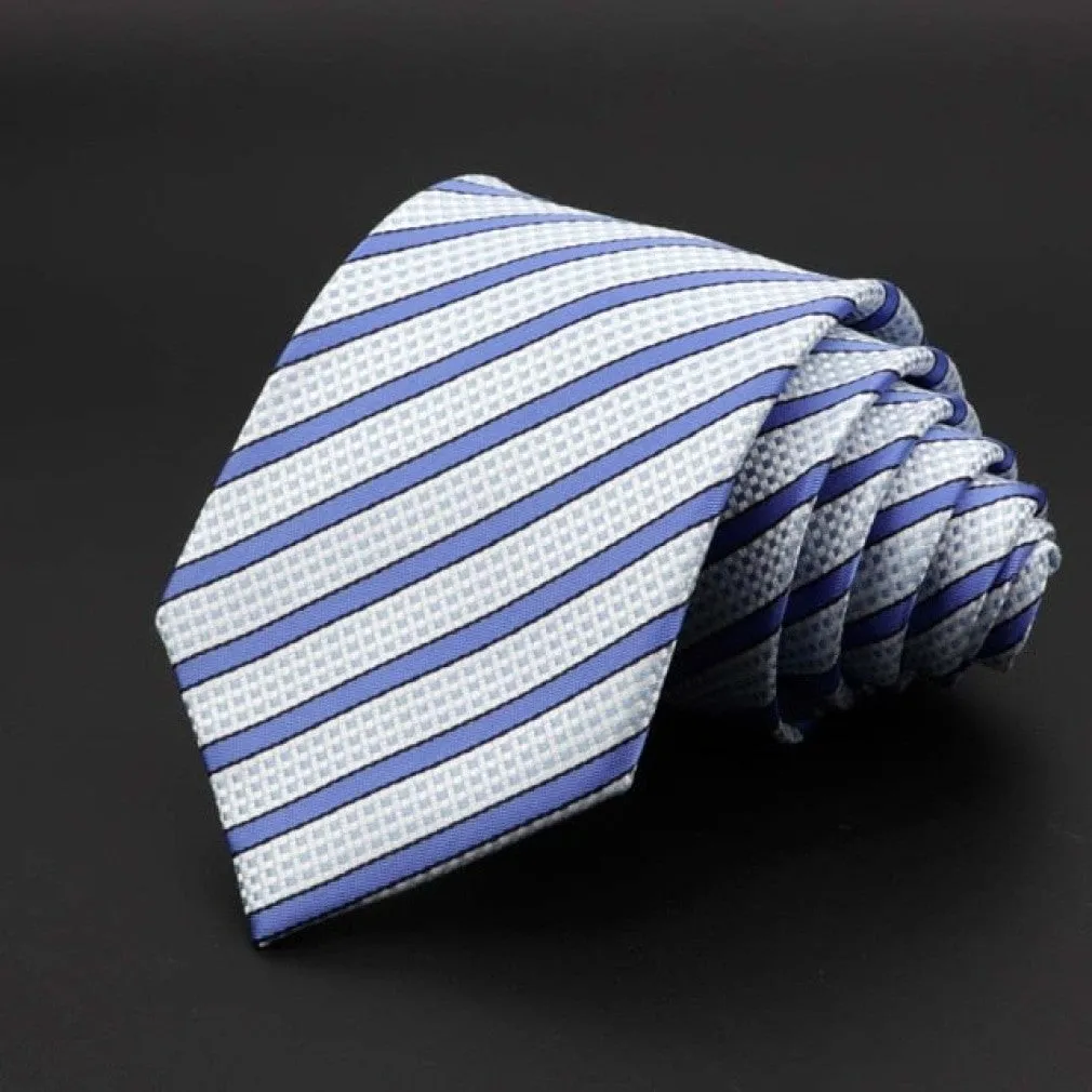 ContiNent 33 Men's Tie Classic Solid Color Stripe Flower Floral 8cm Jacquard Necktie Accessories Daily Wear Cravat Wedding Party Gift