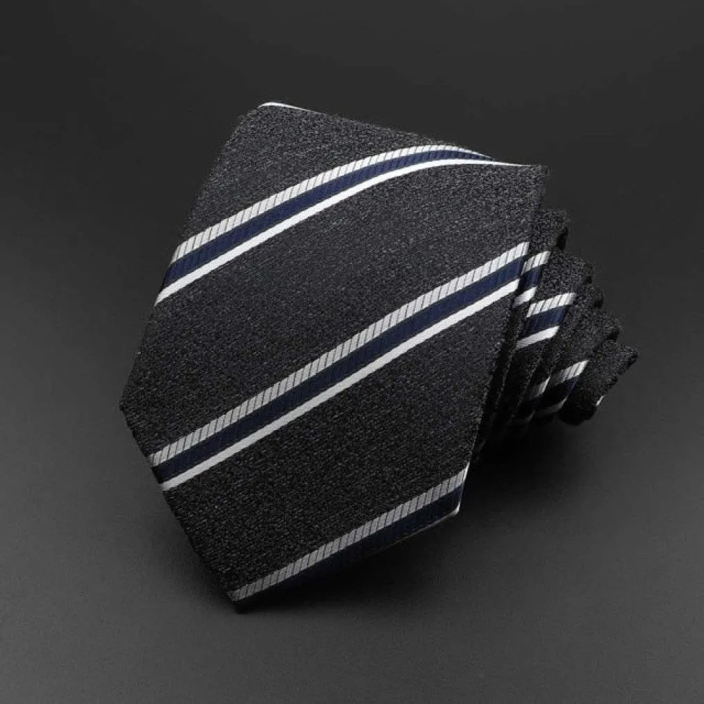 ContiNent 33 Men's Tie Classic Solid Color Stripe Flower Floral 8cm Jacquard Necktie Accessories Daily Wear Cravat Wedding Party Gift