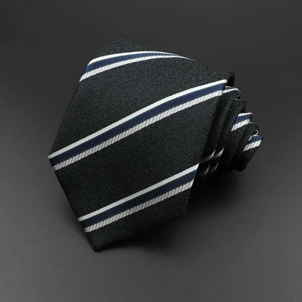 ContiNent 33 Men's Tie Classic Solid Color Stripe Flower Floral 8cm Jacquard Necktie Accessories Daily Wear Cravat Wedding Party Gift