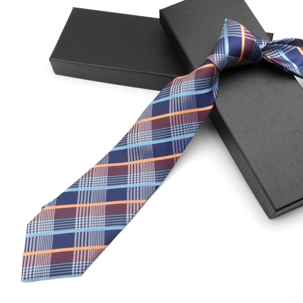 ContiNent 33 Men's Tie Classic Solid Color Stripe Flower Floral 8cm Jacquard Necktie Accessories Daily Wear Cravat Wedding Party Gift