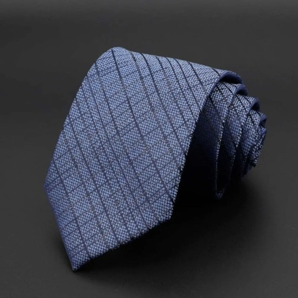 ContiNent 33 Men's Tie Classic Solid Color Stripe Flower Floral 8cm Jacquard Necktie Accessories Daily Wear Cravat Wedding Party Gift