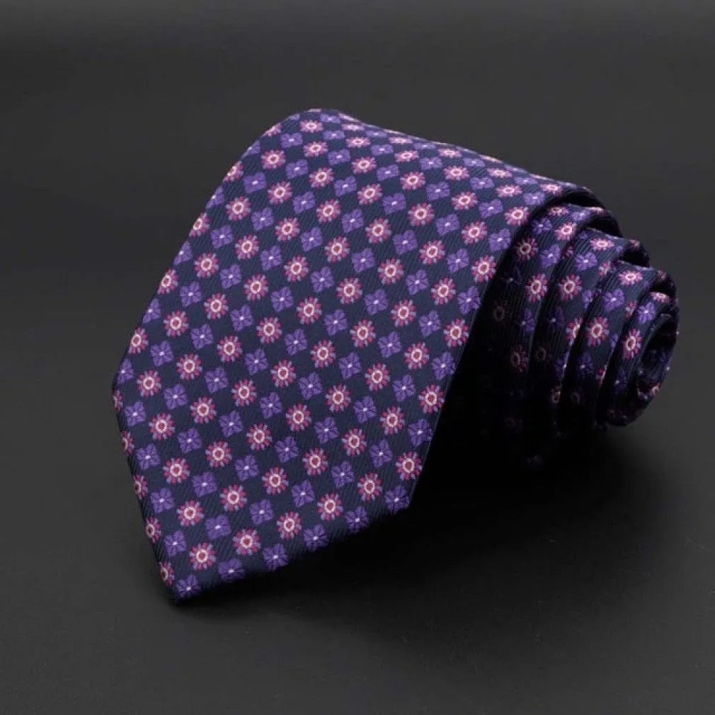 ContiNent 33 Men's Tie Classic Solid Color Stripe Flower Floral 8cm Jacquard Necktie Accessories Daily Wear Cravat Wedding Party Gift