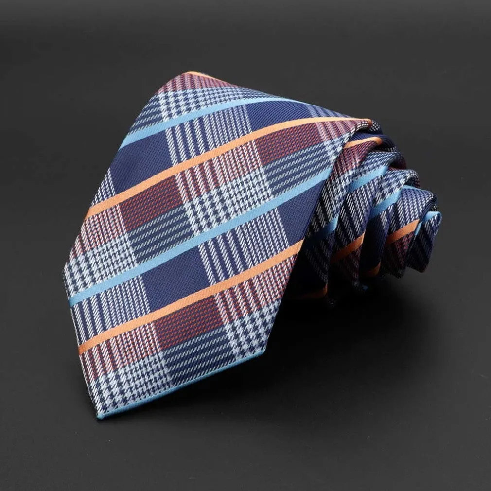 ContiNent 33 Men's Tie Classic Solid Color Stripe Flower Floral 8cm Jacquard Necktie Accessories Daily Wear Cravat Wedding Party Gift
