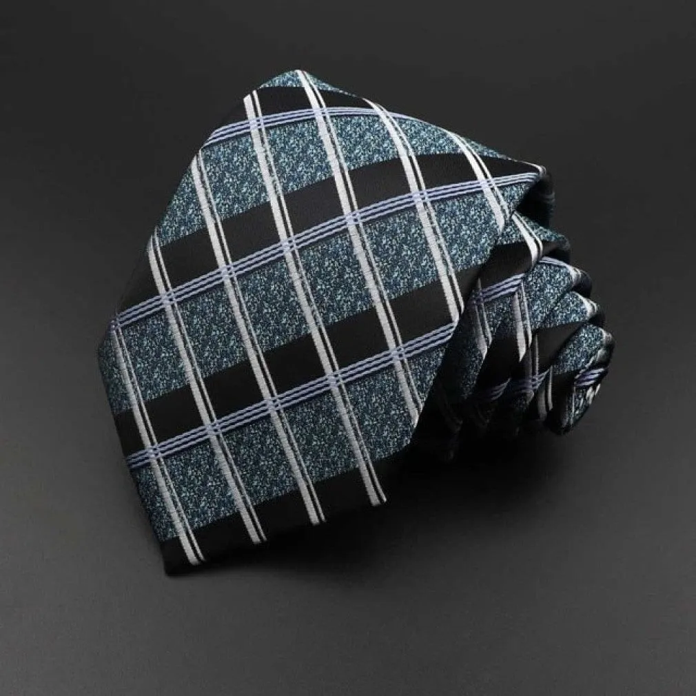 ContiNent 33 Men's Tie Classic Solid Color Stripe Flower Floral 8cm Jacquard Necktie Accessories Daily Wear Cravat Wedding Party Gift