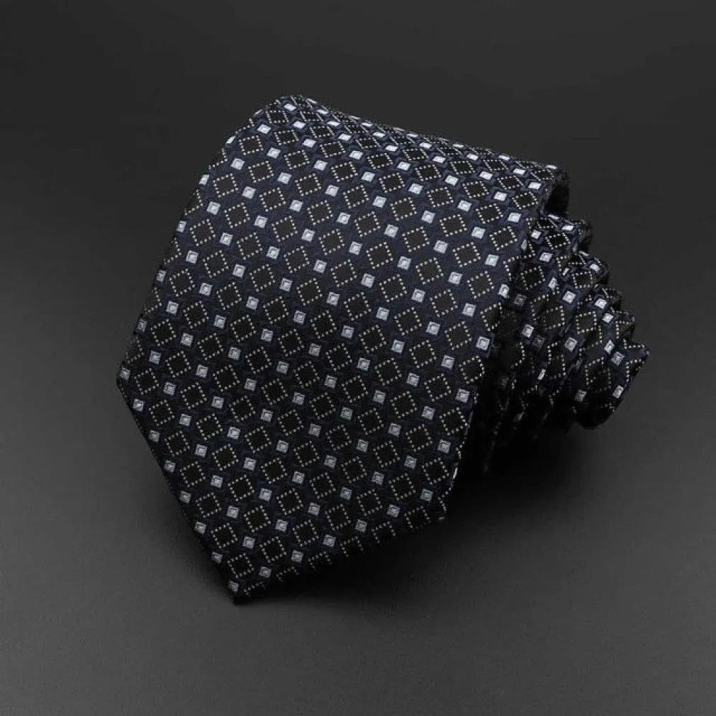 ContiNent 33 Men's Tie Classic Solid Color Stripe Flower Floral 8cm Jacquard Necktie Accessories Daily Wear Cravat Wedding Party Gift