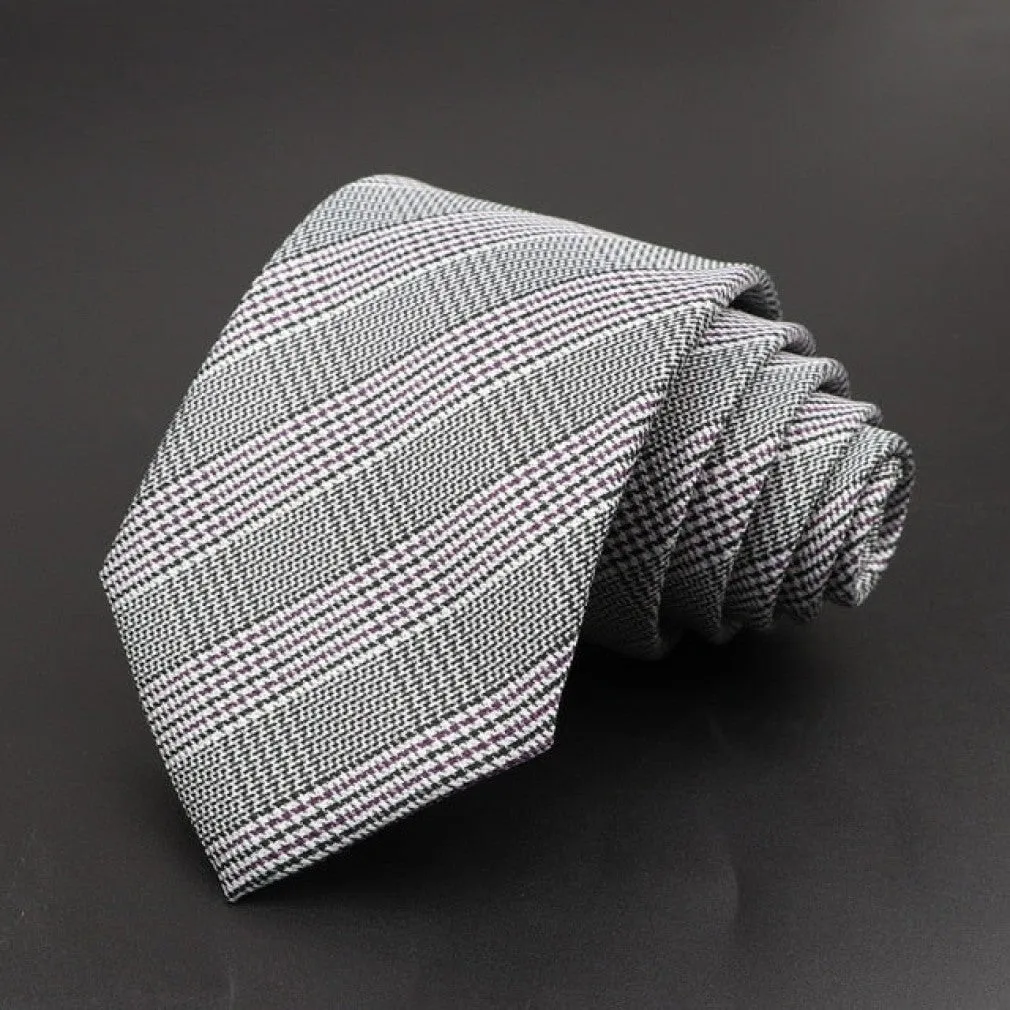 ContiNent 33 Men's Tie Classic Solid Color Stripe Flower Floral 8cm Jacquard Necktie Accessories Daily Wear Cravat Wedding Party Gift
