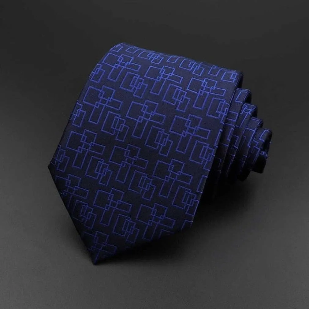 ContiNent 33 Men's Tie Classic Solid Color Stripe Flower Floral 8cm Jacquard Necktie Accessories Daily Wear Cravat Wedding Party Gift