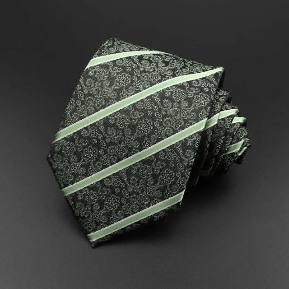 ContiNent 33 Men's Tie Classic Solid Color Stripe Flower Floral 8cm Jacquard Necktie Accessories Daily Wear Cravat Wedding Party Gift
