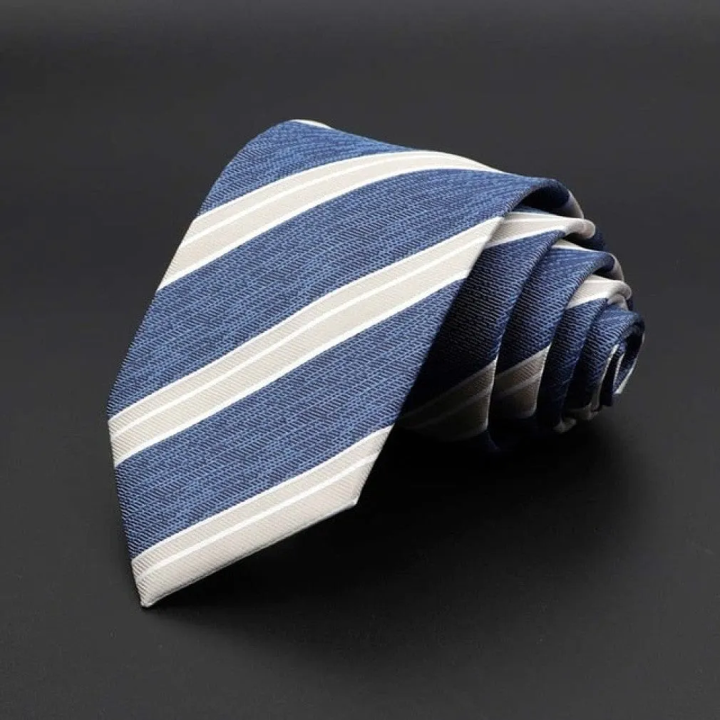 ContiNent 33 Men's Tie Classic Solid Color Stripe Flower Floral 8cm Jacquard Necktie Accessories Daily Wear Cravat Wedding Party Gift