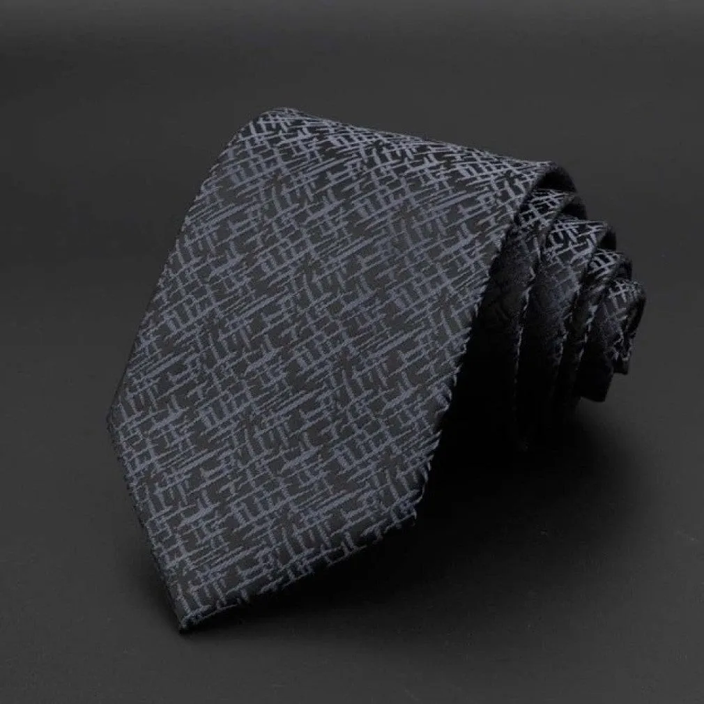 ContiNent 33 Men's Tie Classic Solid Color Stripe Flower Floral 8cm Jacquard Necktie Accessories Daily Wear Cravat Wedding Party Gift