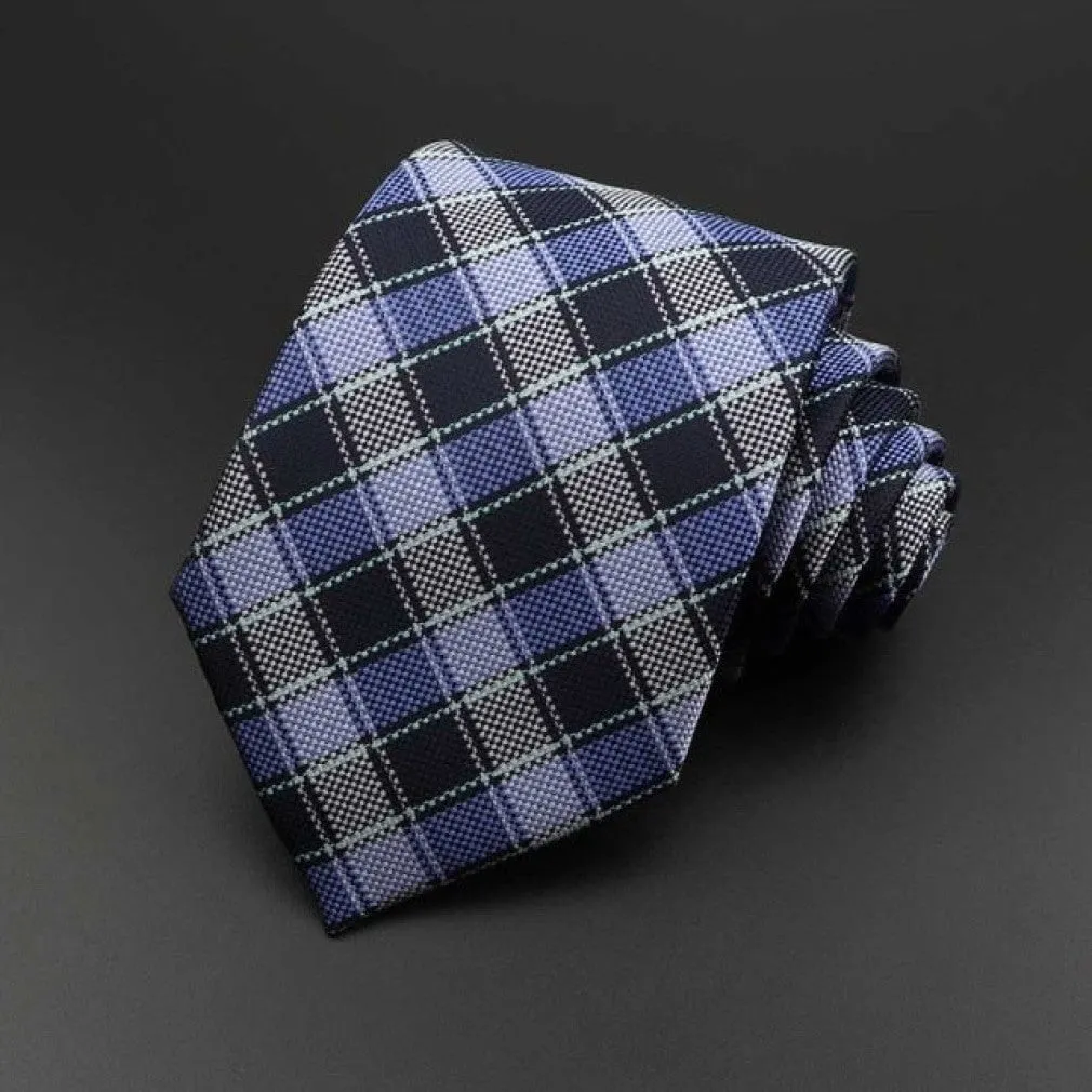 ContiNent 33 Men's Tie Classic Solid Color Stripe Flower Floral 8cm Jacquard Necktie Accessories Daily Wear Cravat Wedding Party Gift